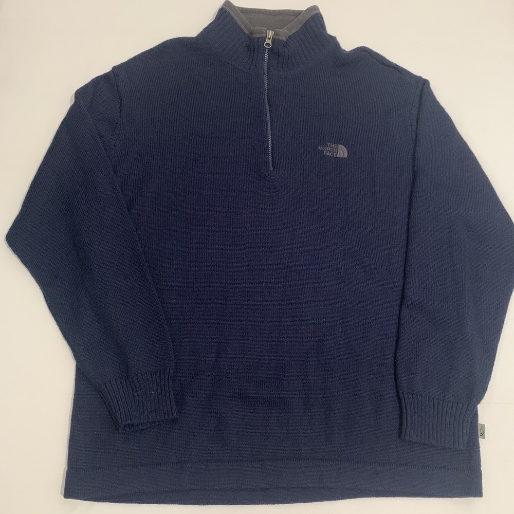 The North Face Sweater XL Mens Pullover 1/4 Zip Navy Blue A5 Series